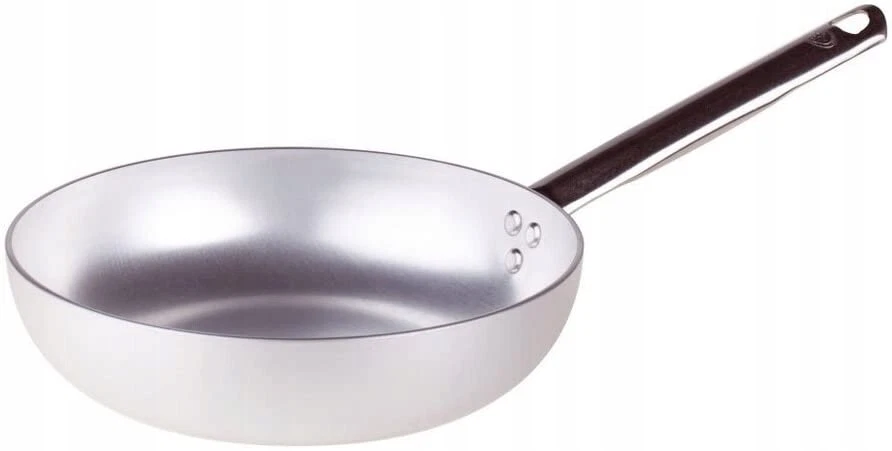 Padella Professionale in Alluminio Svasata Alta 24/45 cm Agnelli - Immagine 2 di 4