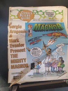Comics Buyer's Guide (1971) #1014 newspaper Sergio Aragonés poor shape 4/23/1993