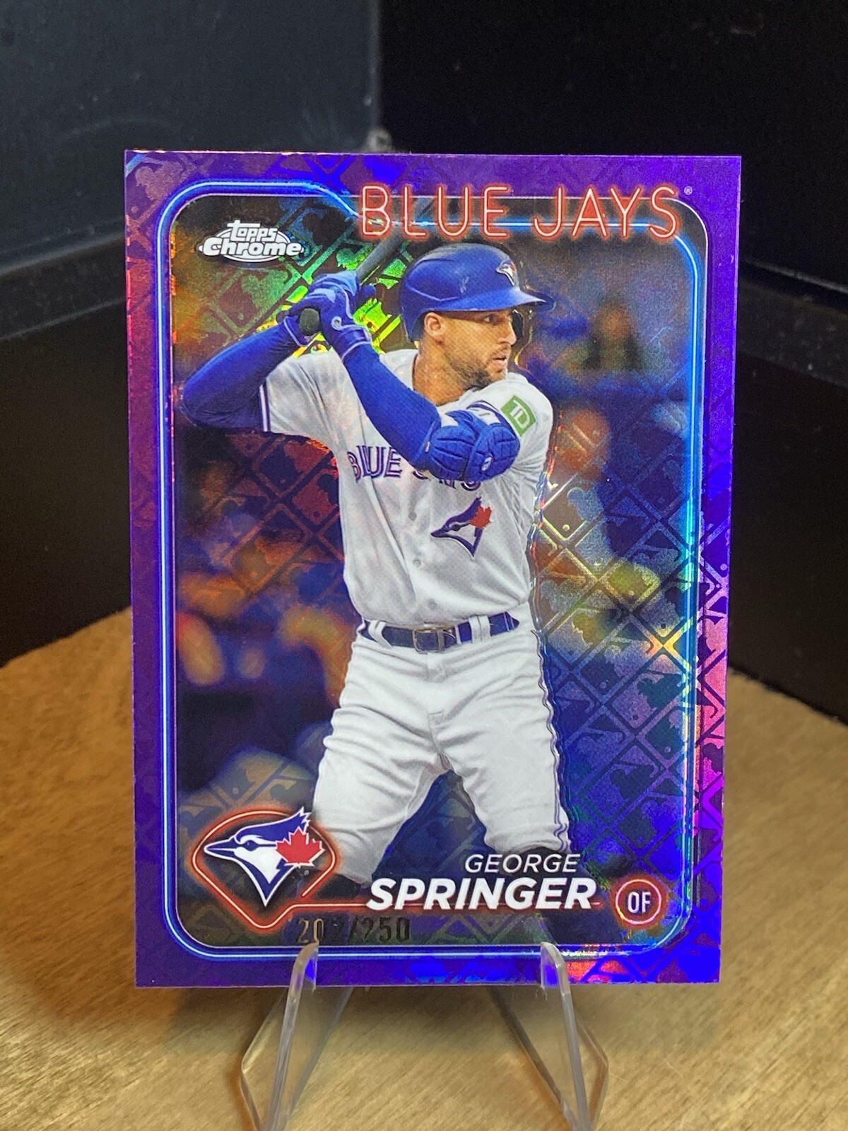 George Springer 2024 Topps Chrome Logofractor Purple Refractor /250 #134