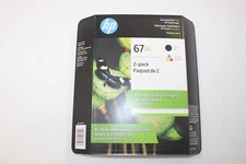 HP 67XL 2-Pack Black & Tri-Color Ink Cartridges 03/2027 (3YP31BN)