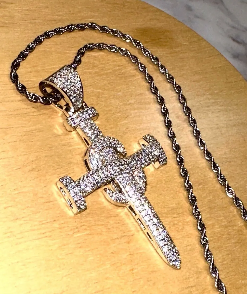 Zumiez The Gold Gods White Gold Flooded Cross Rope 20