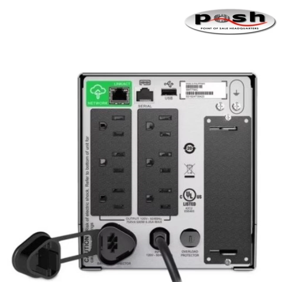 NEW– APC SMT750C Smart-UPS 750VA 500W LCD 120V –w/ SmartConnect Cloud Monitoring - Image 2 of 2
