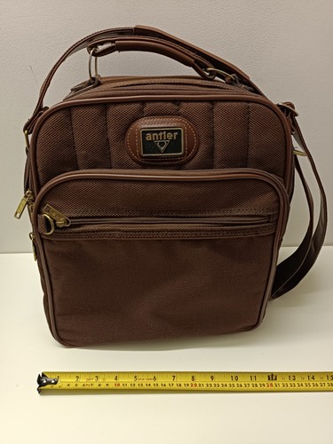 Antler Vintage Brown Flight Cabin Case Shoulder Travel Bag Carry On Hand Luggage - Picture 11 of 12