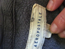 A ropostale Women's Gray Graphic Logo Pullover Fleece Hoodie Pockets Size XL