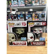 2 EXCLUSIVAS Billy Puppet Saw Funko Pops 9500 piezas #1822 Scare Fair #1823 horror