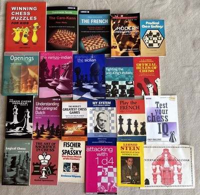 Lot of 21 Chess Books - Aron Nimzowitsch, Yasser Seirawan, Modern Chess Openings