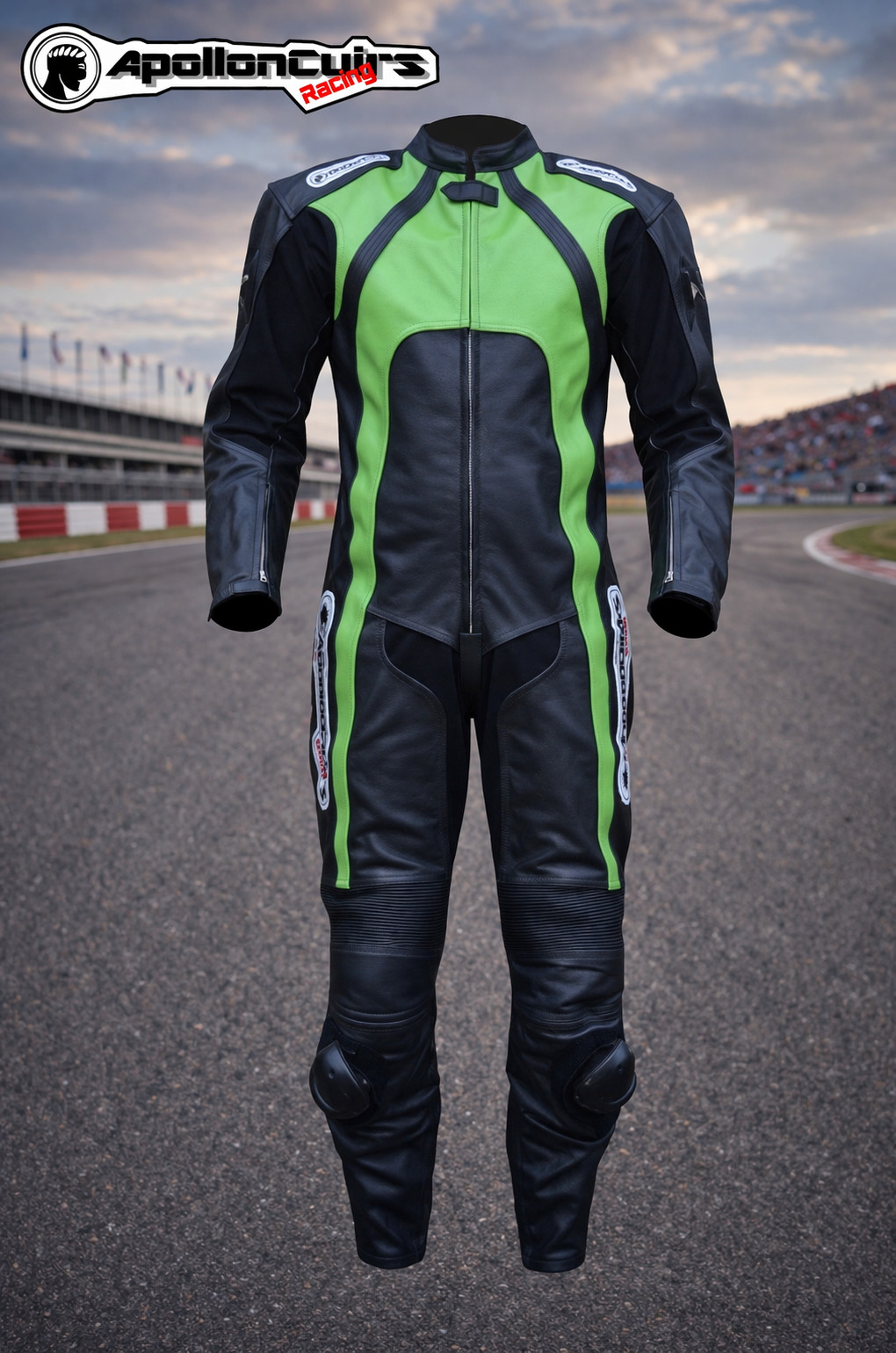 Combinaison moto cuir pour piloter sur piste et route taille M noir