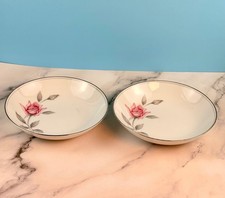 Set of 2 vintage Noritake Rosemarie Fruit Dessert Sauce Bowls 5 1/2"