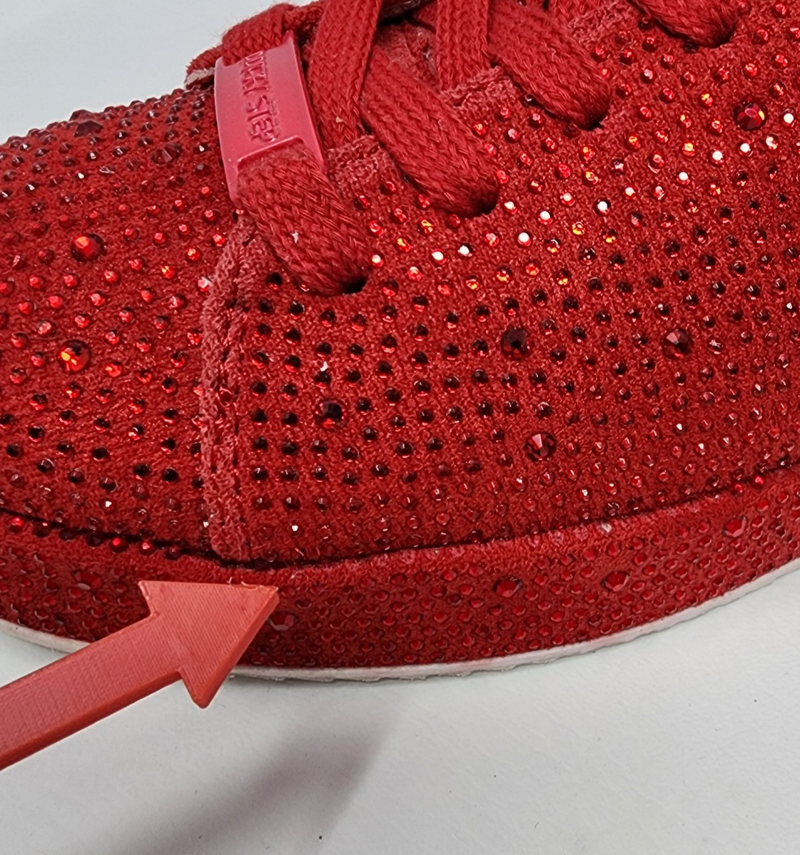 Lucky Step Ruby Red Rhinestone Bling Platform Sne… - image 11