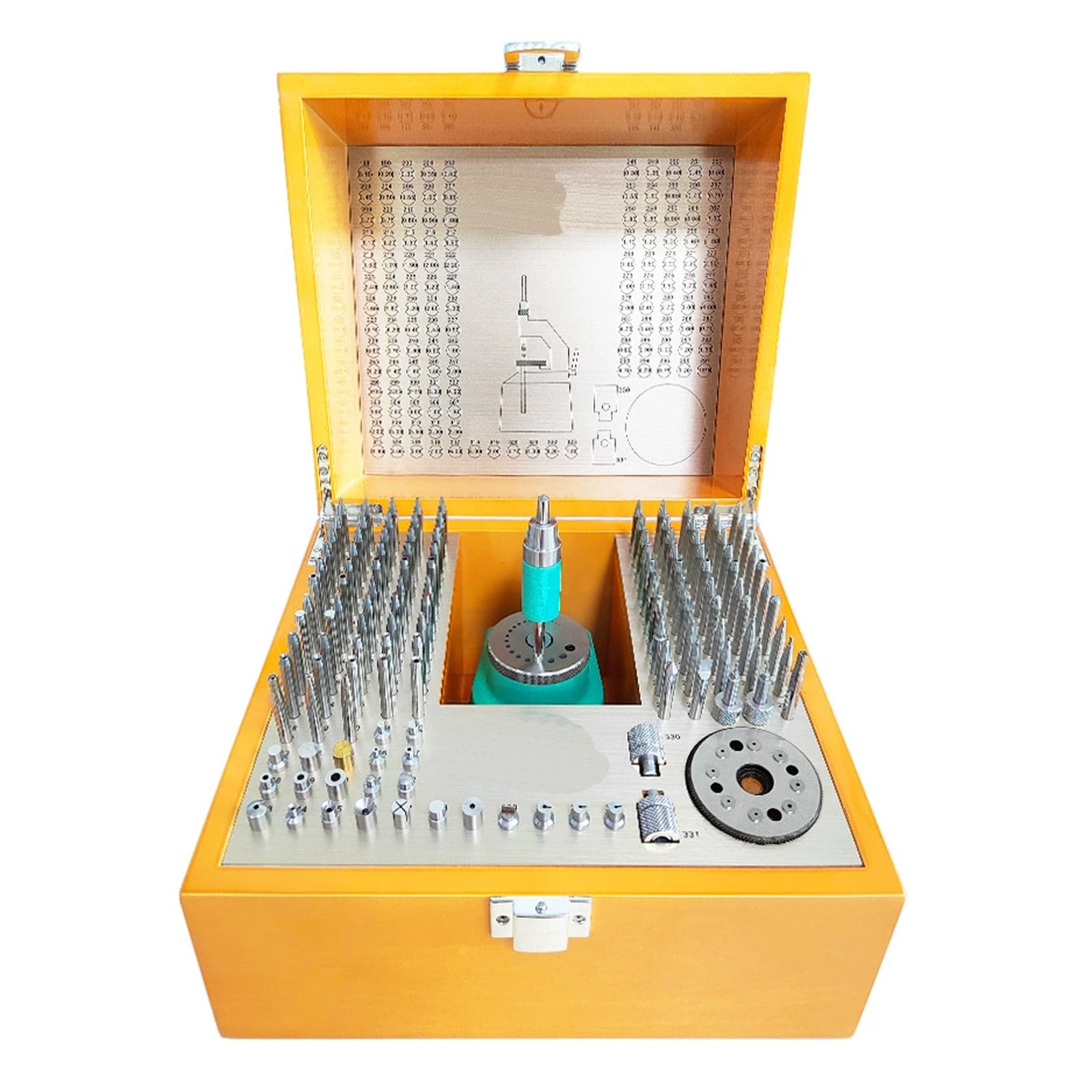 Watch Repair Tools 130-Piece Set Punches, Hole Punching Stand Crown Stem Removal