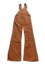 1970s Oshkosh Bgosh Vintage Corduroy Flared Vestbak Overalls 32x34 Rare USA