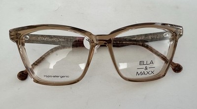 Ella & Maxx 701190 Eyeglasses 53-15-140 Brown Marble Frame New $328