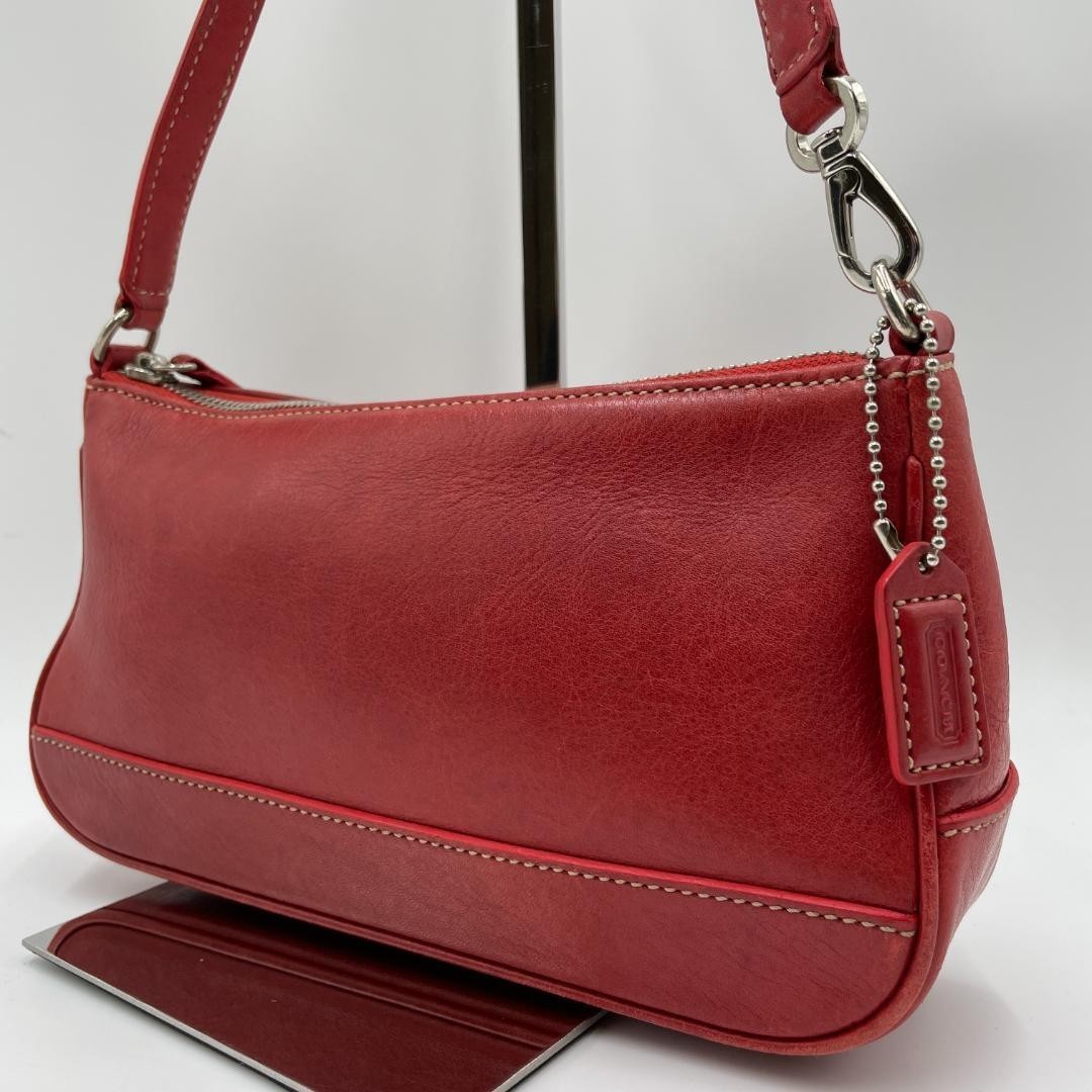 バッグ COACH HAMPTONS DEMI BAG RED 7785 Coach Red Leather Demi Pouch Handbag Bag 7785 Vintage Y2K J2S | eBay