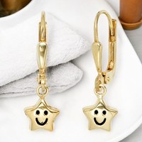 Kinder Boutons Stern 333 Gold Gelbgold Ohrringe OhrhäNger Kinderohrringe