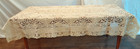one exquisite antique needle lace handmade tablecloth 90 x 60 in  light beige — photo 3
