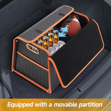 Trunk Organizer, Waterproof, Collapsible, 2 Compartments Car Organizer, Folda...