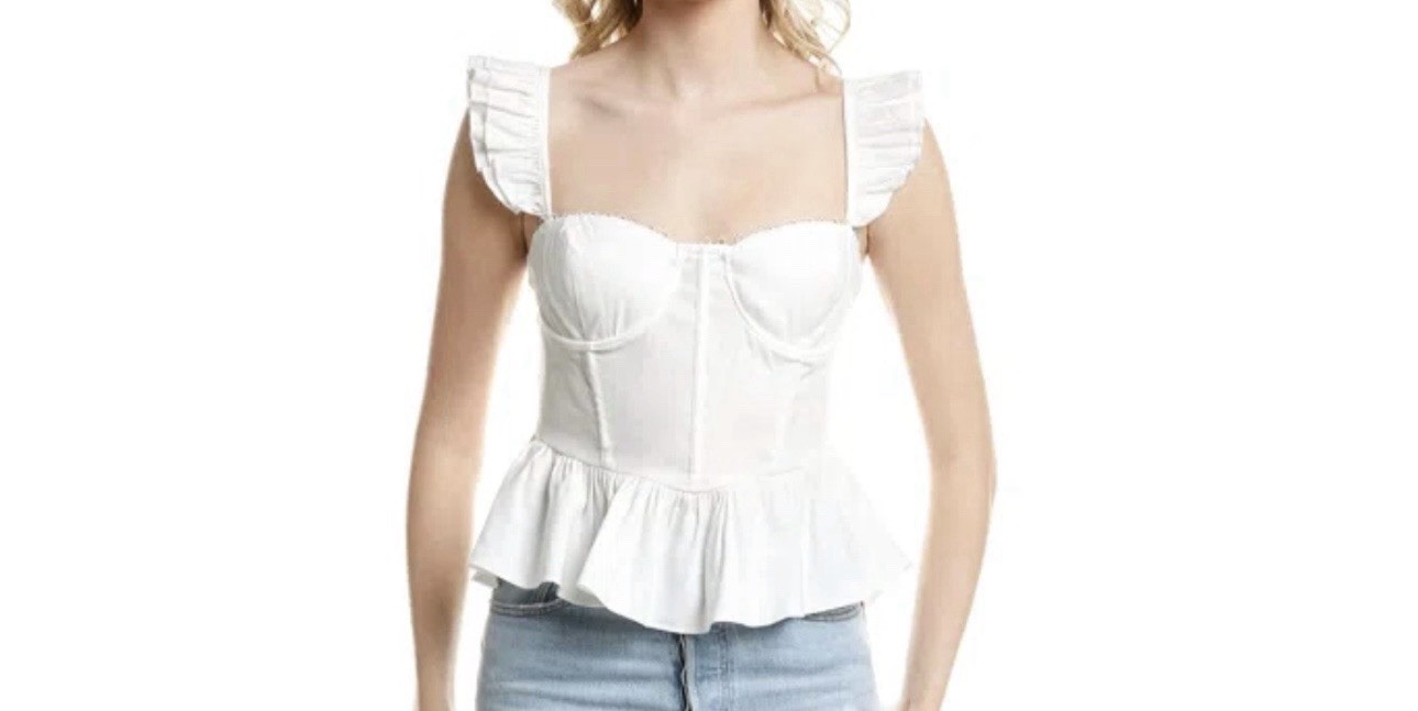 ASTR THE LABEL BAYLIN LINEN BLEND TOP S