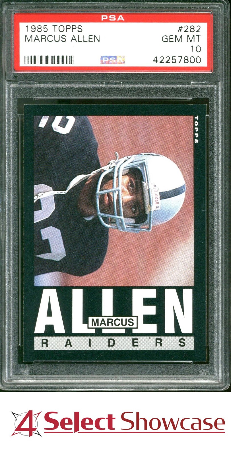 1985 TOPPS #282 MARCUS ALLEN RAIDERS HOF PSA 10