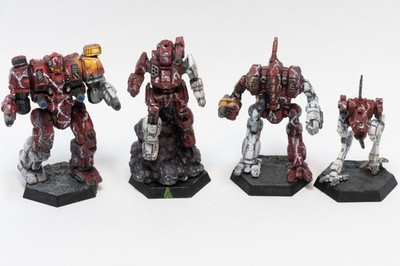 Battle-tech PRO painted miniature Lance (Wolves Dragoons)