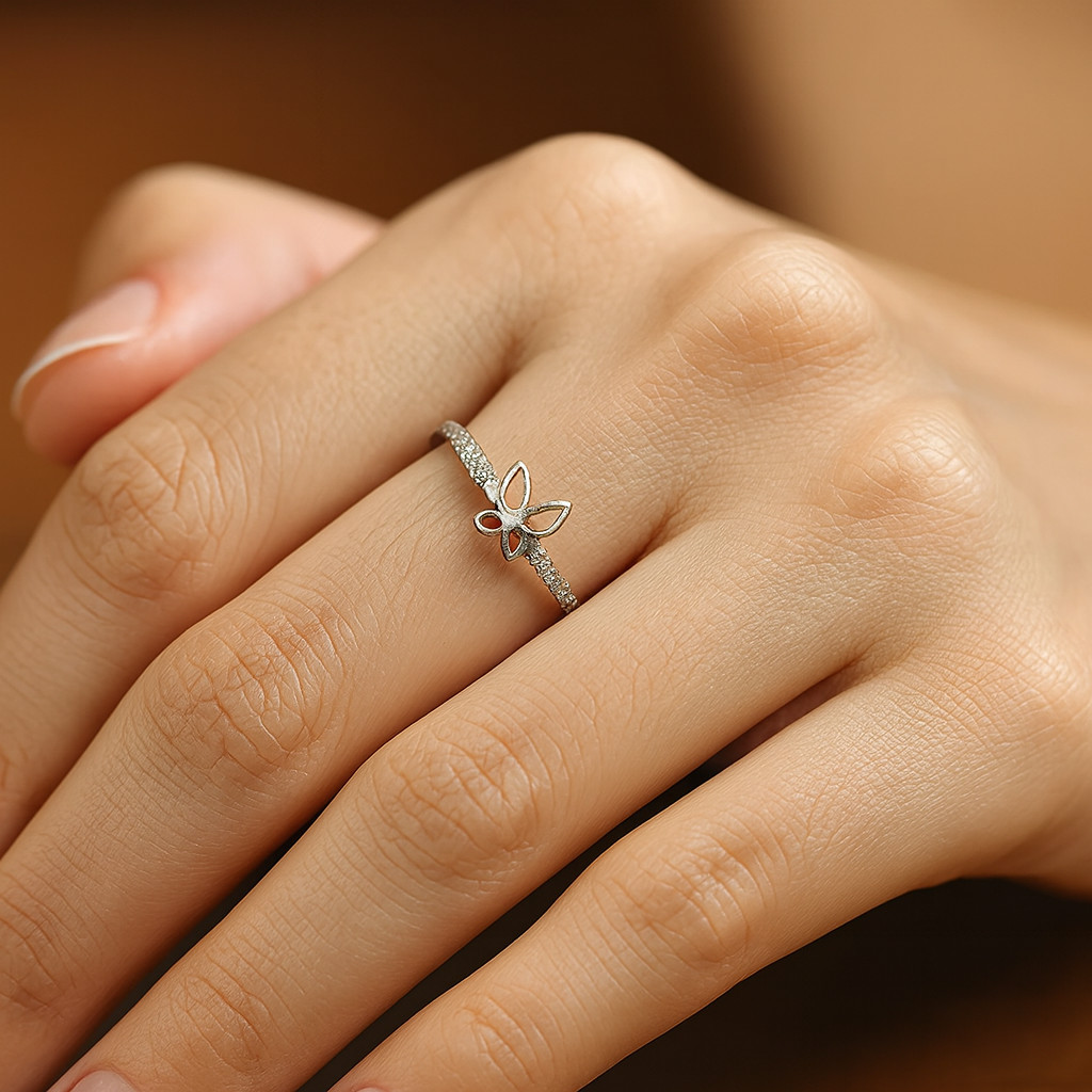 Anillo Mariposa Plata Esterlina 925 para Mujer | Talla 16–18 | Nuevo a Estren