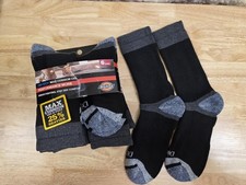 Dickies Men  s Dri  Tech Full Cushion Crew Socks Black 6 Pairs Size 5  9