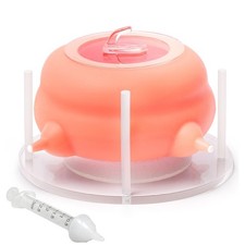 200ml Silicone Multi-Pet Milk Feeder with 4 Nipples Pink 