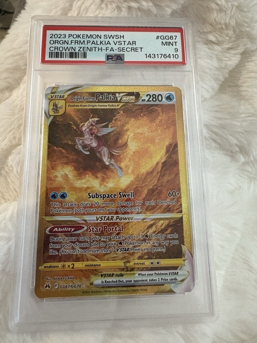 2023 Graded PSA 9.0 Origin Forme Palkia Vstar GG67 Pokemon Crown