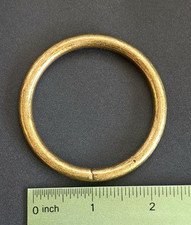 1 x Heavy Duty Welded Metal Antique Brass Finish Steel O Ring 2"