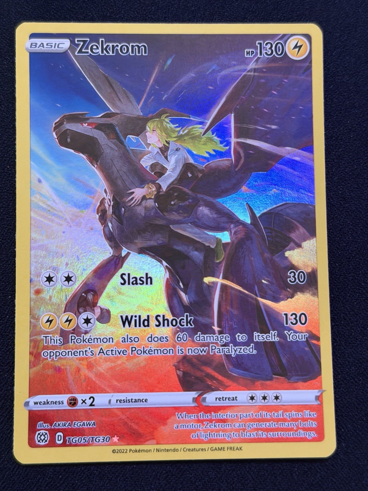 Pokémon TCG Zekrom Holo Ultra Rare Card TG05/TG30 Brilliant Stars NM