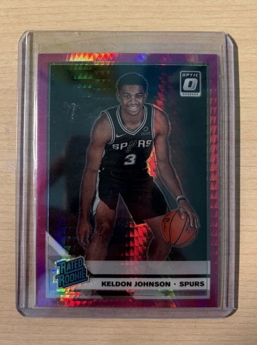 2019-20 Panini Donruss Optic Keldon Johnson RC Pink Hyper Rated Rookie SP #186