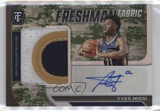 2024-25 Panini Totally Certified Platinum Mirror Camo 18/25 Yves Missi Auto 12xy