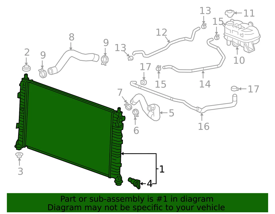 Genuine GM Radiator 85575814 - Image 2 of 3