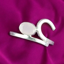 Natural Rose Chalcedony Gemstone 925 Sterling Silver Handmade Ring All Size DJ