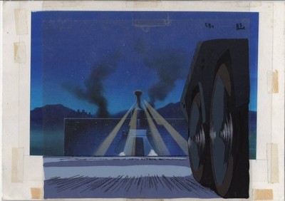 Legend of the Galactic Heroes Anime Cel Layout passender bemalter Hintergrund...
