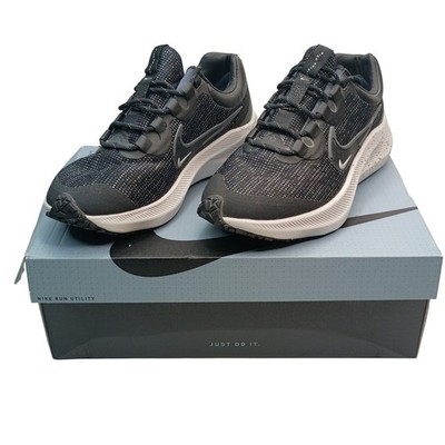 Nike Zoom Winflo 8 Shield Women Size 9 Black Iron Grey Water Repellent Shoes