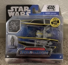 Star Wars Micro Galaxy Squadron CHASE yellow TIE DEFENDER ELITE Series 9 1 5000