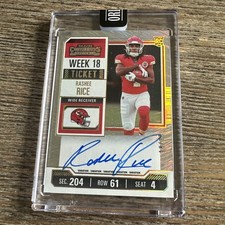 2023 Panini Contenders Rashee Rice RC Ticket  Auto 18/18 Last On Print Encased