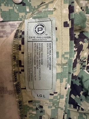 Crye Precision G2 Field Shirt Navy Custom AOR2/DG III Large Long