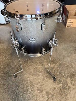 PDP Concept Maple 14 Diameter X  12 Floor Tom Silver to Black Fade Lacquer