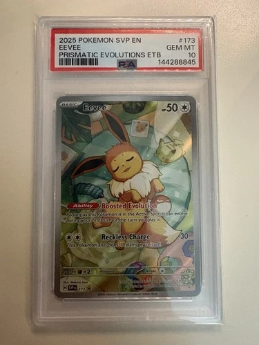 💎 PSA 10 GEM MINT EEVEE Black Star Promo Prismatic Evolutions ETB Pokemon #173