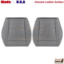 1998 - 2001 Ford Explorer Xlt Driver Passenger Bottoms Leather Seat Cover Gray