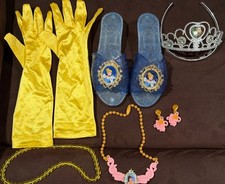 GUANTES BELLE BELLEZA Y BESTIA Y COLLAR ACCESORIO DE DISFRAZ Zapatos Cenicienta Pequeños
