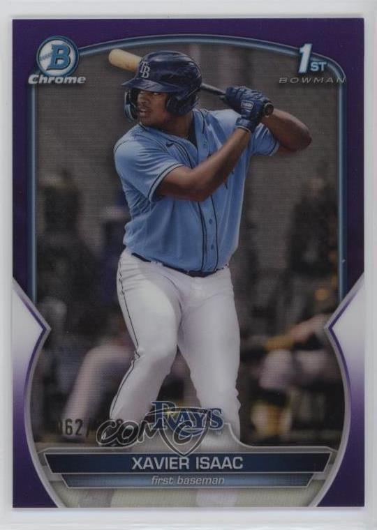 2023 Bowman Chrome Prospects Purple Refractor 62/250 Xavier Isaac #BCP-145 04cw