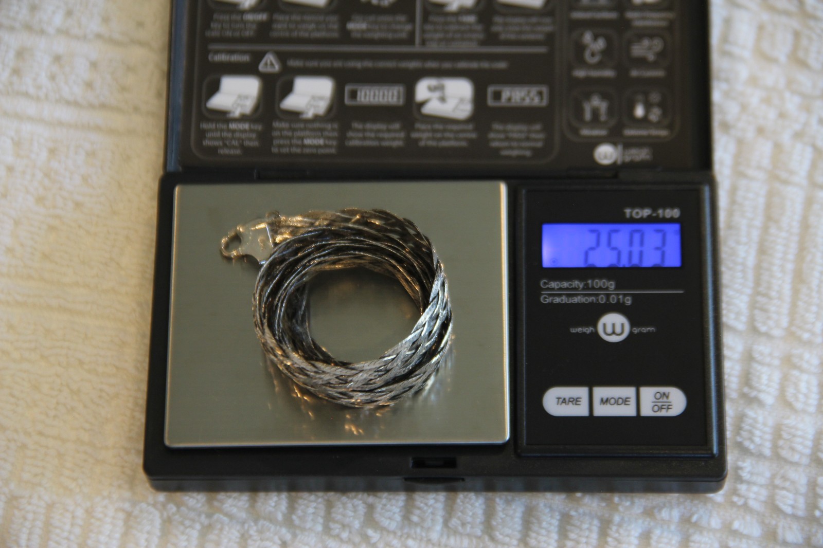 ISC Solid Sterling Silver Braided Herringbone Nec… - image 3