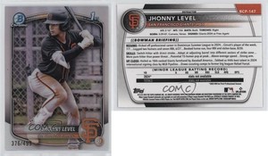 2025 Bowman Chrome Prospects Refractor /499 Jhonny Level #BCP-147