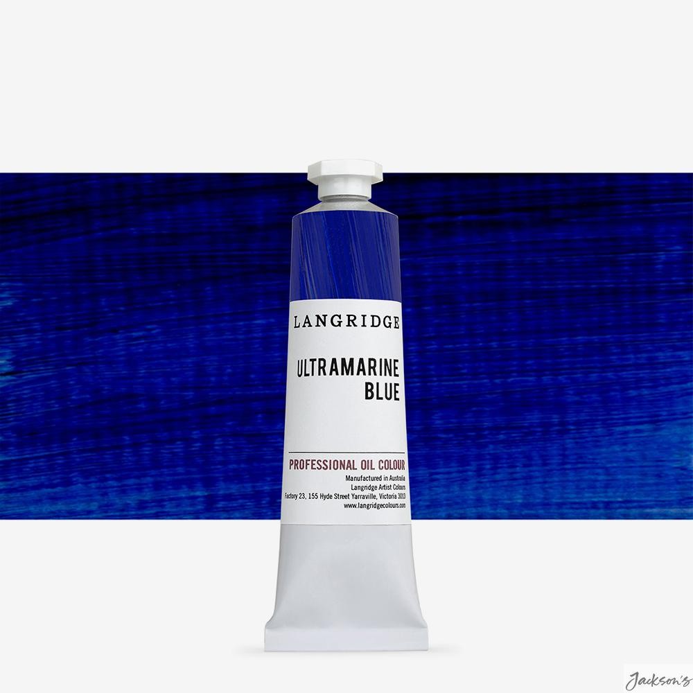 Langridge Handmade Oil Paint Safflower Oil 40ml Ultramarine Blue Artists Colour