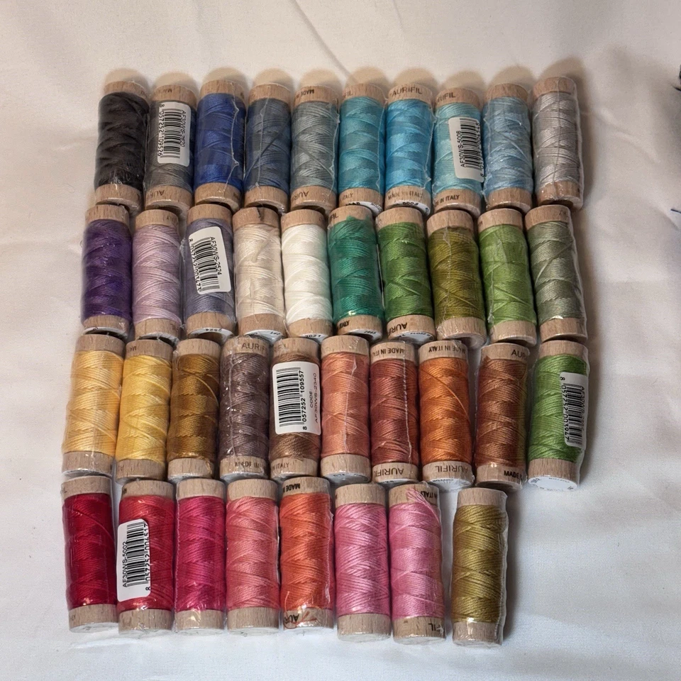Aurifil 6-strand 100% Italian Cotton floss - 18 Yard Spools. - Image 2 of 4