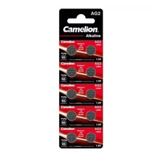 10 Camelion Alkaline Batteries LR521 LR63 AG0 1.5V No Mercury 10Pcs New