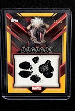 2025 Topps Chrome Deadpool Dogpool Pawtograph Gold PEGGY The Dog Auto /50