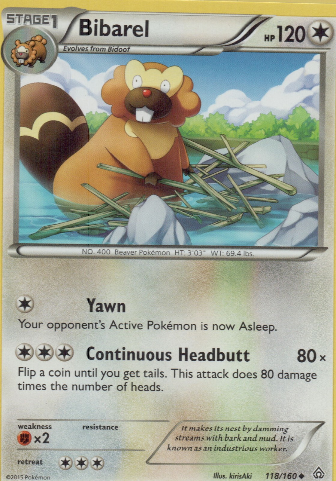 XY - Primal Clash #118/160 Bibarel